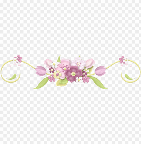 scrapbook flowers leaves trees - barras separadoras flores verdes Isolated Graphic on Clear Transparent PNG