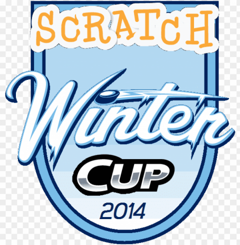 scratch winter cup logo - calligraphy Isolated Design Element in HighQuality Transparent PNG