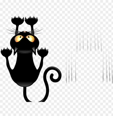 scratches clipart dragon claw - halloween black cat clipart PNG clear background