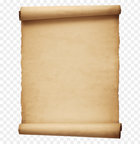 scroll paper portrait PNG with Isolated Object and Transparency