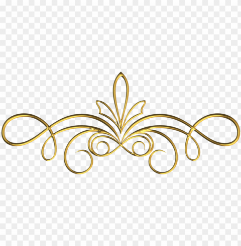 scrollwork 1 gold by victorian lady-dah7m3e - gold swirl border design Transparent Background Isolation in HighQuality PNG