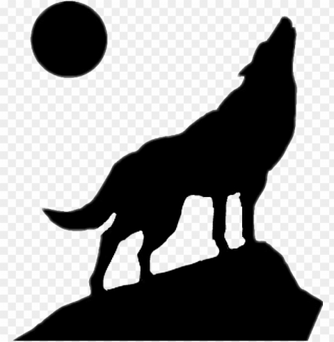 scsilhouette silhouette wolf moon - wolf howling silhouette PNG graphics with clear alpha channel selection