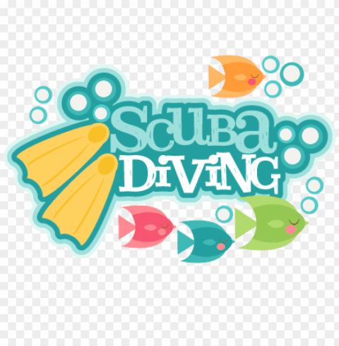 scuba diving title svg scrapbook cut file cute clipart - scuba diving title Free transparent background PNG