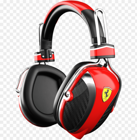 scuderia ferrari p200 red headphones Clear pics PNG
