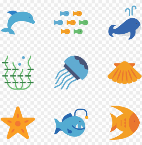 sea animals - sea animal icon PNG images without BG