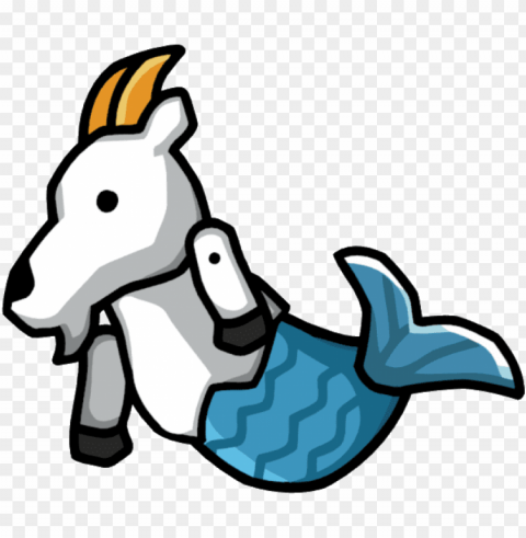 sea goat - scribblenauts goat ClearCut Background Isolated PNG Graphic Element