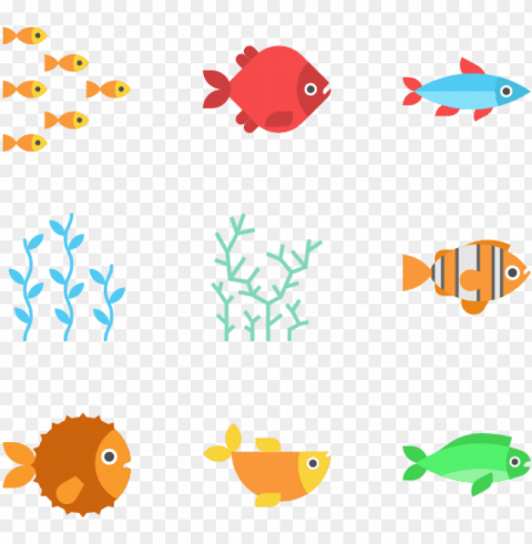 Sea Life Collection - Icon Transparent PNG Images Bulk Package