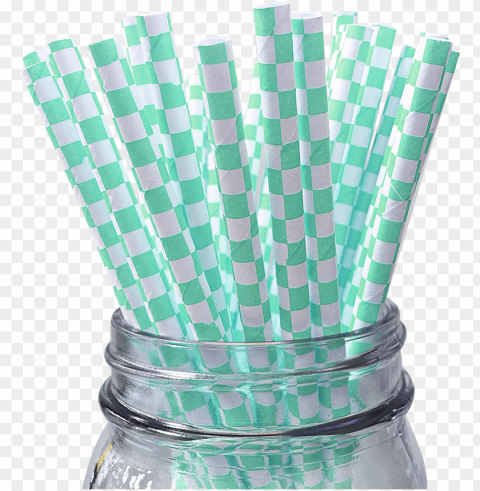 seafoam checkered 25pc paper straws - chair PNG files with no backdrop wide compilation