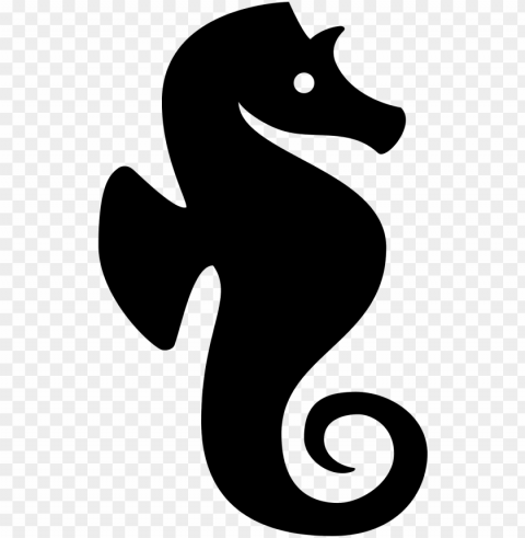 seahorse silhouette - silueta caballito de mar CleanCut Background Isolated PNG Graphic