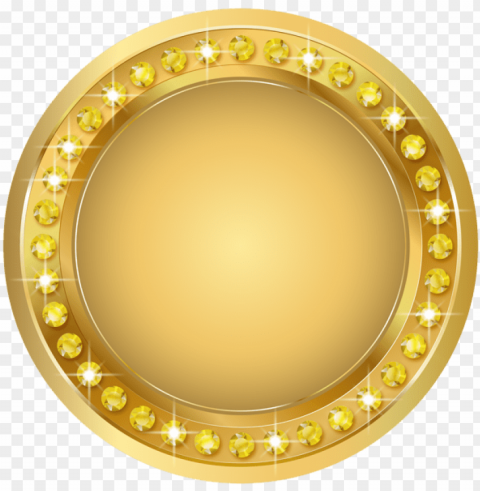 seal gold transparent clip art image - transparent background gold banner PNG for social media