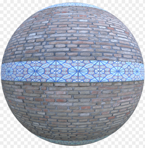 seamless brick wall with blue ceramic - brick PNG Graphic with Isolated Clarity