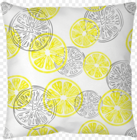 seamless lemon pattern - watercolor painti PNG pics with alpha channel