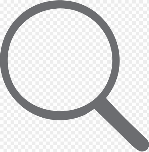 search - magnifying glass grey Isolated Icon with Clear Background PNG