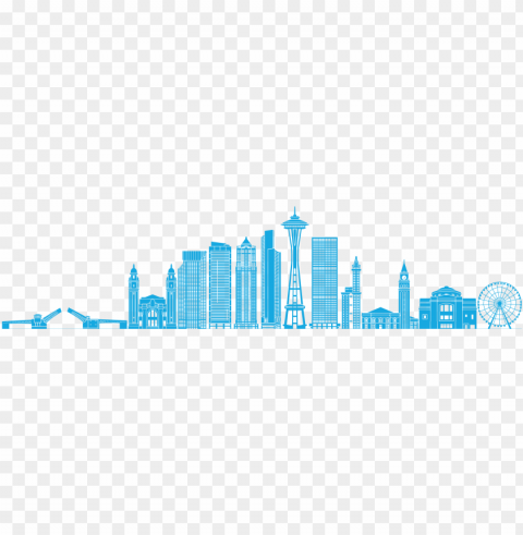 seattle skyline graphic PNG design elements