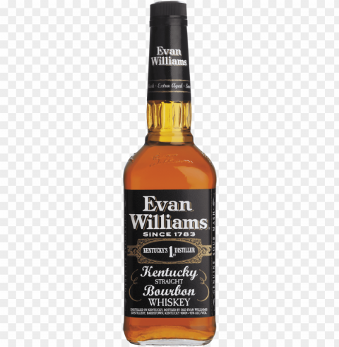 second - evan williams whiskey Transparent PNG Graphic with Isolated Object