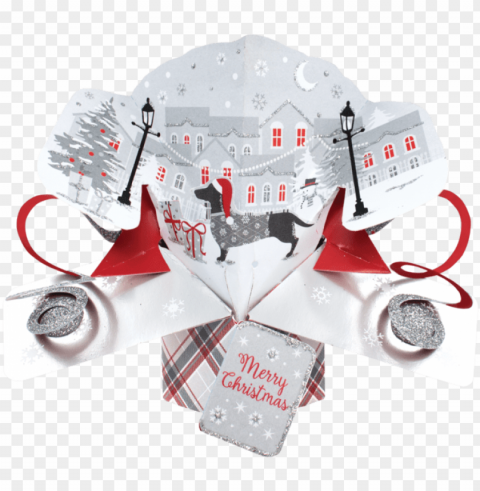 second nature xmas petite pop ups - airplane Transparent PNG Artwork with Isolated Subject