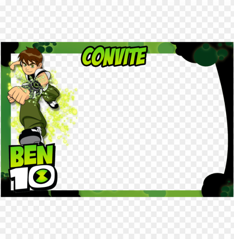 seguindo na série de convites de temáticas infantis - ben 10 PNG clipart with transparent background