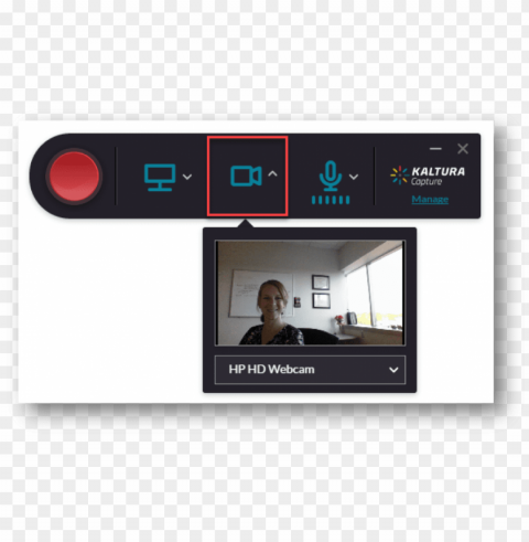select the webcam icon to select the webcam you'd like PNG Image with Clear Background Isolated