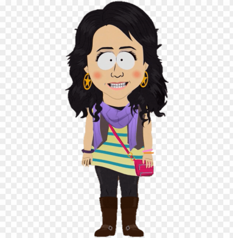 selena-gomez - female character south park PNG Graphic with Isolated Transparency