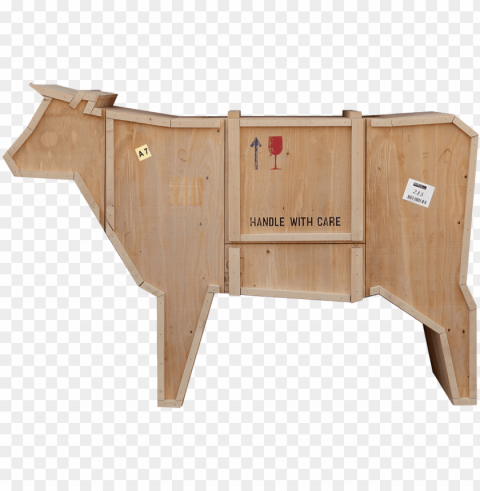 sending animals wooden furniture cow-0 - seletti pig sending animals wooden furniture Isolated Element on HighQuality PNG