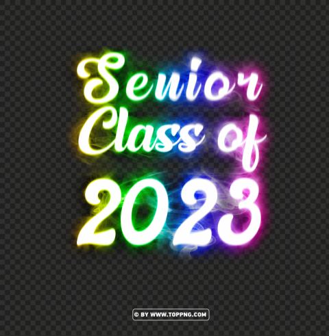senior class of 2023 with rainbow PNG images for advertising
