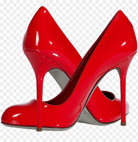 sergio rossi flamenco red patent leather stilettos - red high heels Clear Background PNG Isolated Item