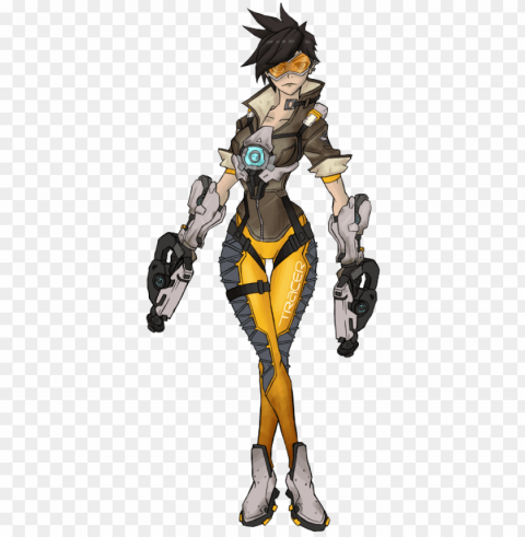 serious tracer - tracer overwatch character desi Isolated Item with Transparent Background PNG