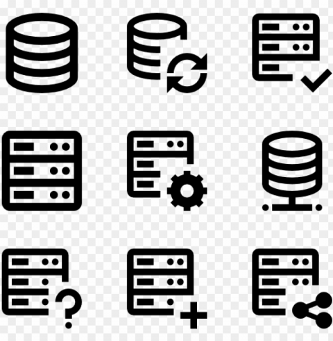 Server 51 Icons - Server Icon Vector Free PNG Graphic Isolated With Clarity