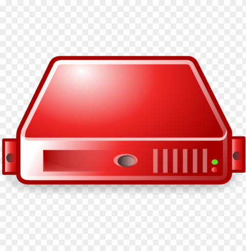 serverserver icon - server icon red Isolated Design Element in PNG Format