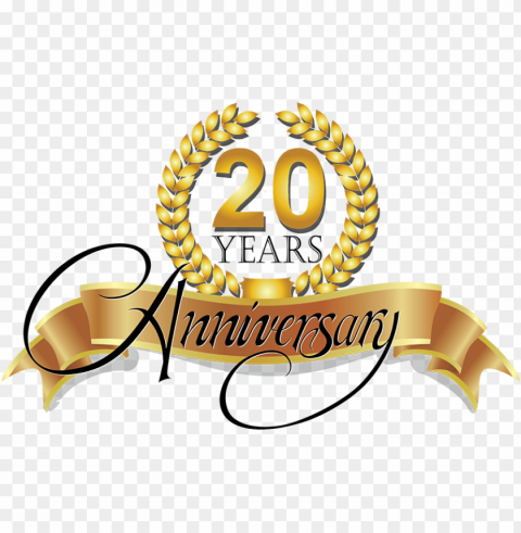 service advertising clip art - service anniversary 20 years Transparent PNG Isolated Element