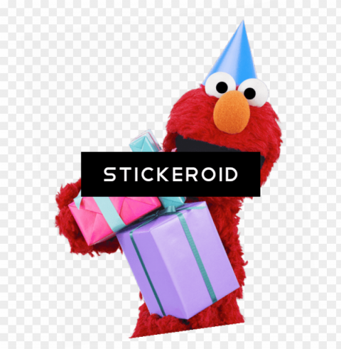 sesame street elmo with gifts - happy birthday elmo PNG files with transparent canvas collection