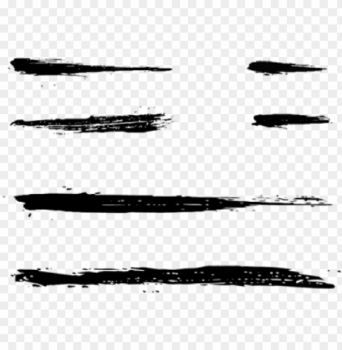 set of brush stroke textures - line brush stroke Isolated Graphic with Clear Background PNG
