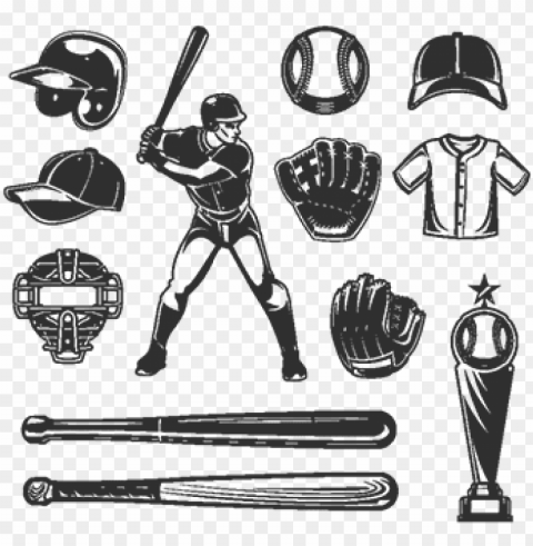 set of vector baseball icons baseball icon set - icon HighResolution Isolated PNG Image