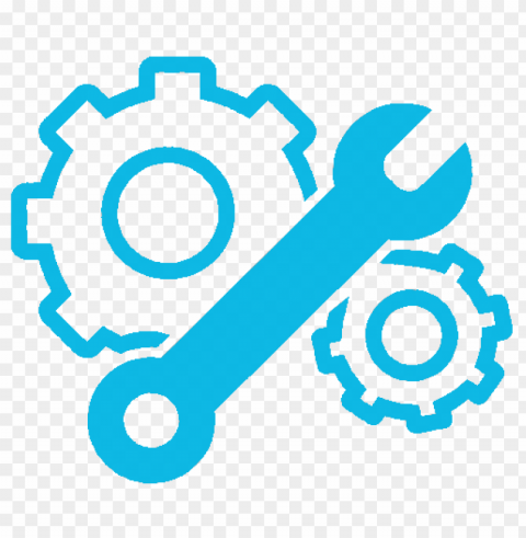 settings repair gears blue icon HighQuality Transparent PNG Isolated Graphic Element