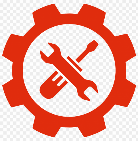 settings repair maintenance red icon hd HighQuality Transparent PNG Isolation