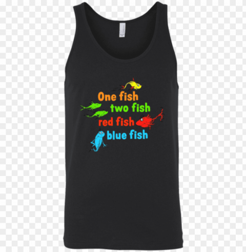 seuss one fish two fish red blue tank top - dr seuss fish Transparent PNG images set PNG transparent with Clear Background ID a245951e