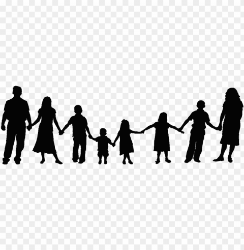 shadow clipart family 6 - people holding hands clipart Isolated Element in HighQuality PNG