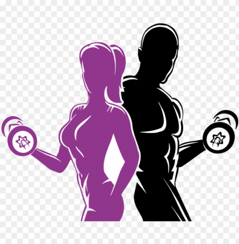 shape sport club was founded in 2013 by james agathe - fitness man and woman silhouette HighQuality PNG Isolated Illustration