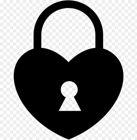 shaped locked svg icon free- heart lock icon Transparent Cutout PNG Graphic Isolation
