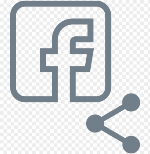 share on facebook - facebook icon noun project Isolated Artwork on Transparent PNG