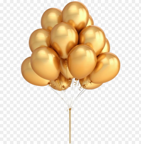 share this - gold color balloons PNG Image Isolated on Clear Backdrop