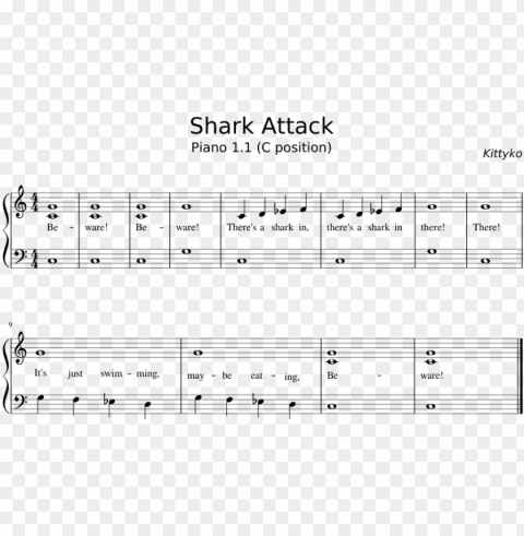 shark attack - polyushka polye violin sheet music PNG files with transparent backdrop