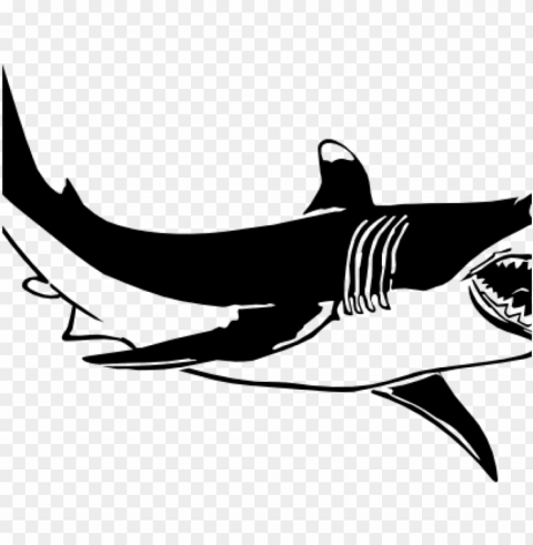 shark clipart black and white shark clipart black and - shark and the goldfish quotes Isolated Character on HighResolution PNG