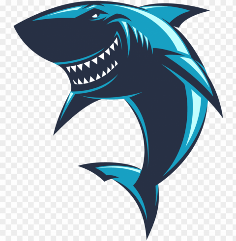 shark - shark head logo vector PNG Isolated Subject on Transparent Background