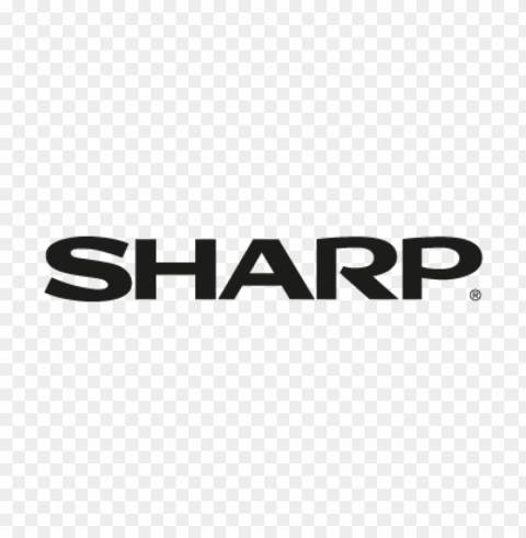 sharp black vector logo free Isolated Object with Transparent Background in PNG