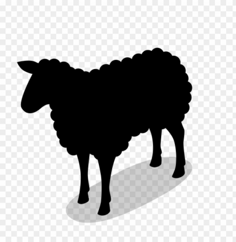 sheep black silhouette HighResolution Isolated PNG Image