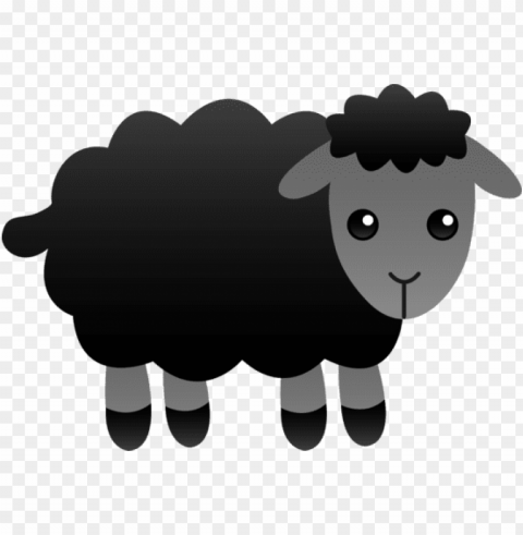 sheep clipart the middle - baa baa black shee Clear Background PNG Isolated Subject