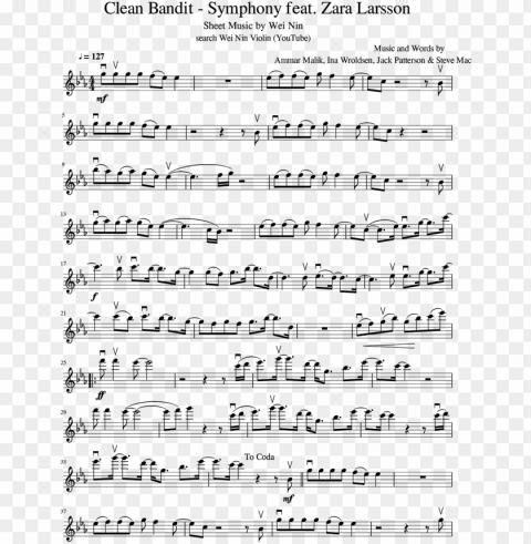 sheet music for piano symphony clean bandit Free PNG images with transparency collection