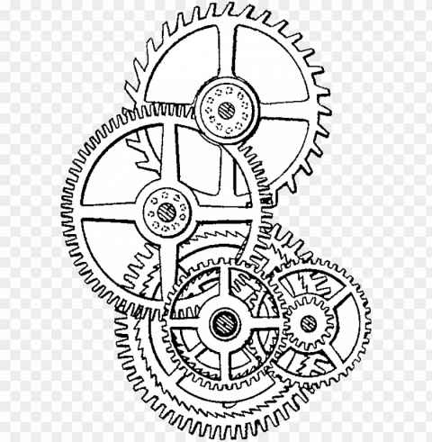 shelby tattoo - steampunk gears drawi Transparent PNG Object Isolation