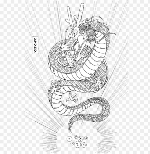 Shenlong - Dragon Ball Z Coloring Pages HighQuality Transparent PNG Element